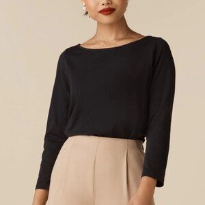 Vetta The Convertible Boat Neck Tee in XS